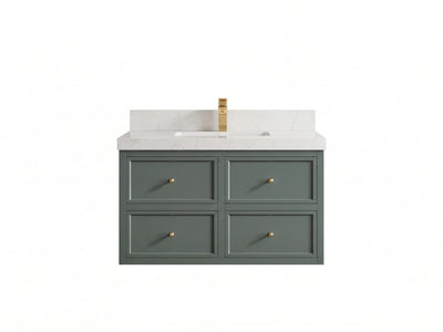 Roswell Floating 36 in. W x 22 in. D Center Sink Bathroom Vanity