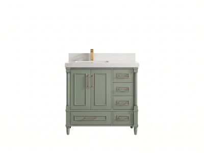 Aberdeen 36 in. W x 22 in. D Left Offset Sink Bathroom Vanity