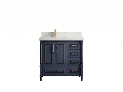 Aberdeen 36 in. W x 22 in. D Left Offset Sink Bathroom Vanity