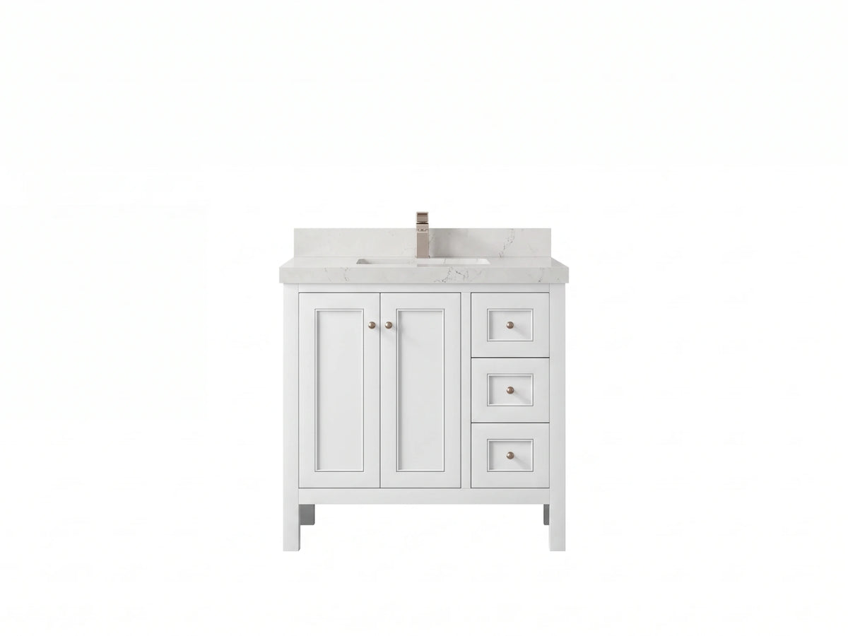 Nashville 36 in. W x 22 in. D Left Offset Sink Bathroom Vanity