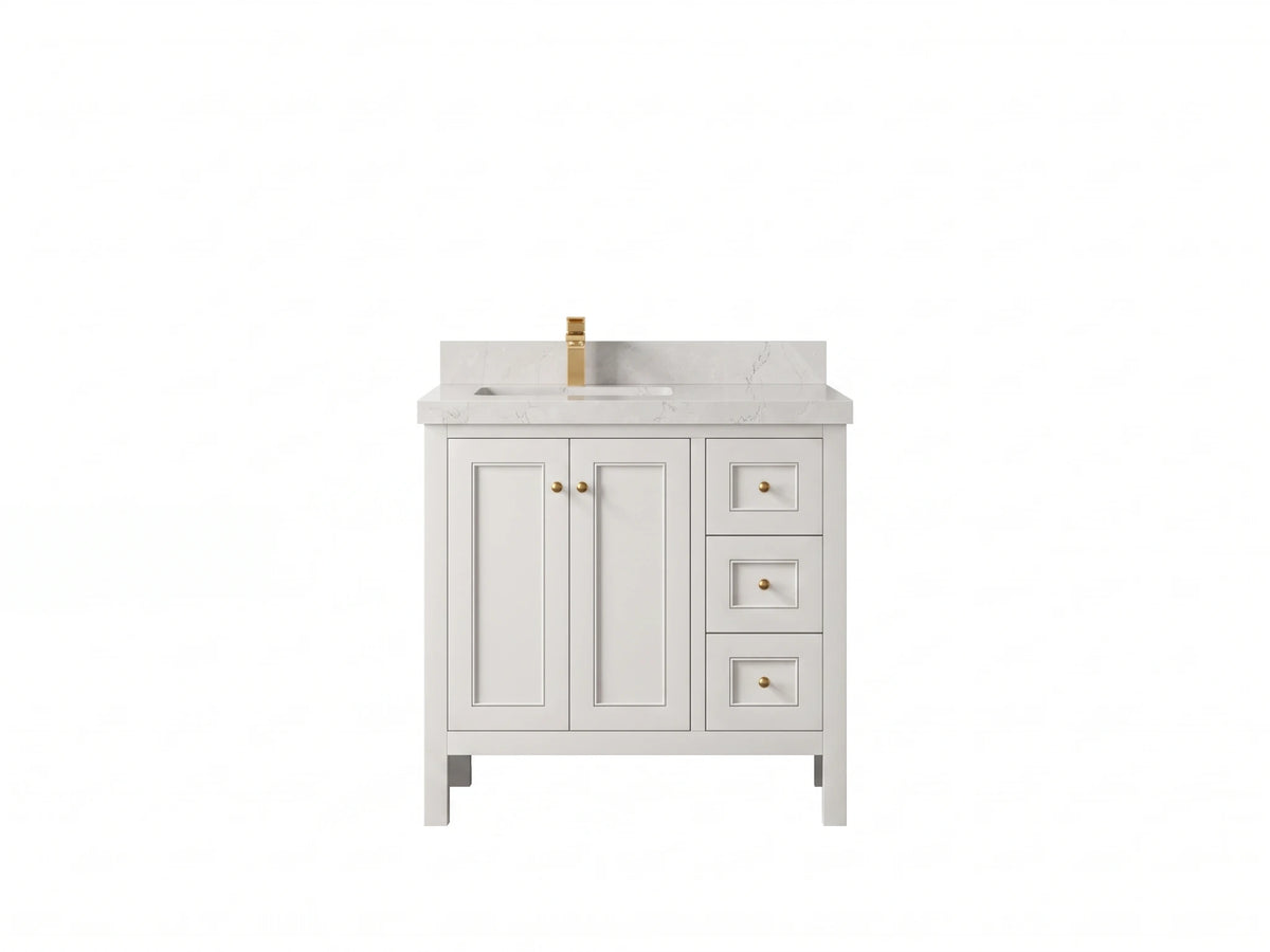 Nashville 36 in. W x 22 in. D Left Offset Sink Bathroom Vanity
