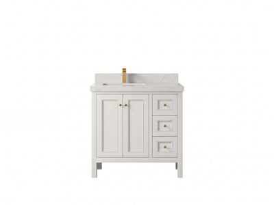 Nashville 36 in. W x 22 in. D Left Offset Sink Bathroom Vanity