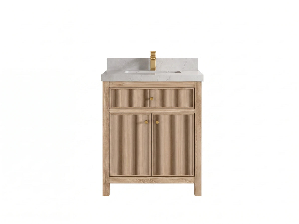 Sonoma Teak Wood 30 in. W x 22 in. D Single Sink Bathroom Vanity