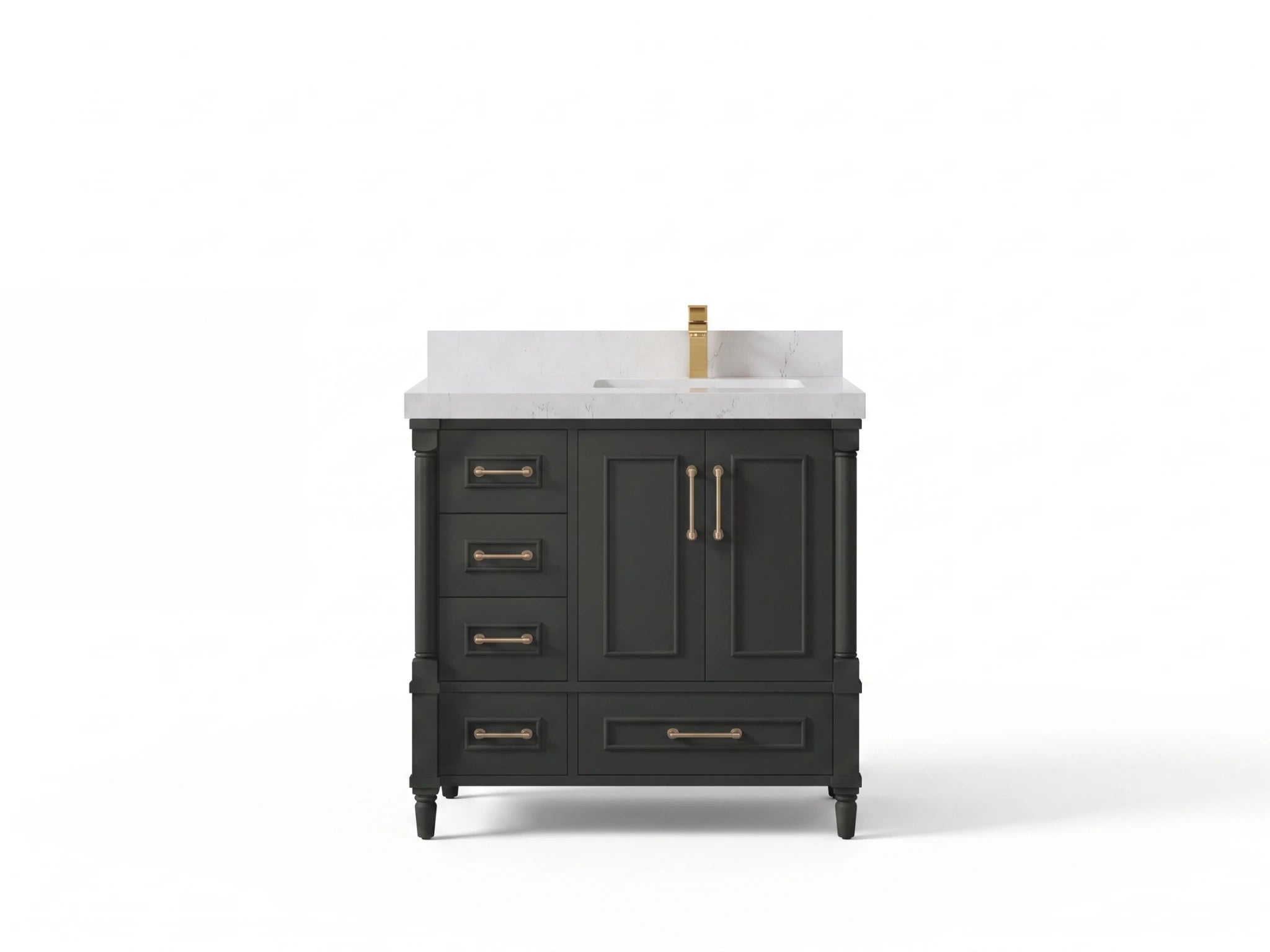 Aberdeen 36 in. W x 22 in. D Right Offset Sink Bathroom Vanity