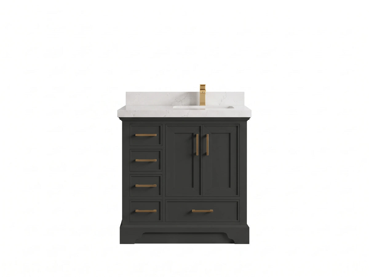 Charlotte 36 in. W x 22 in. D Right Offset Sink Bathroom Vanity