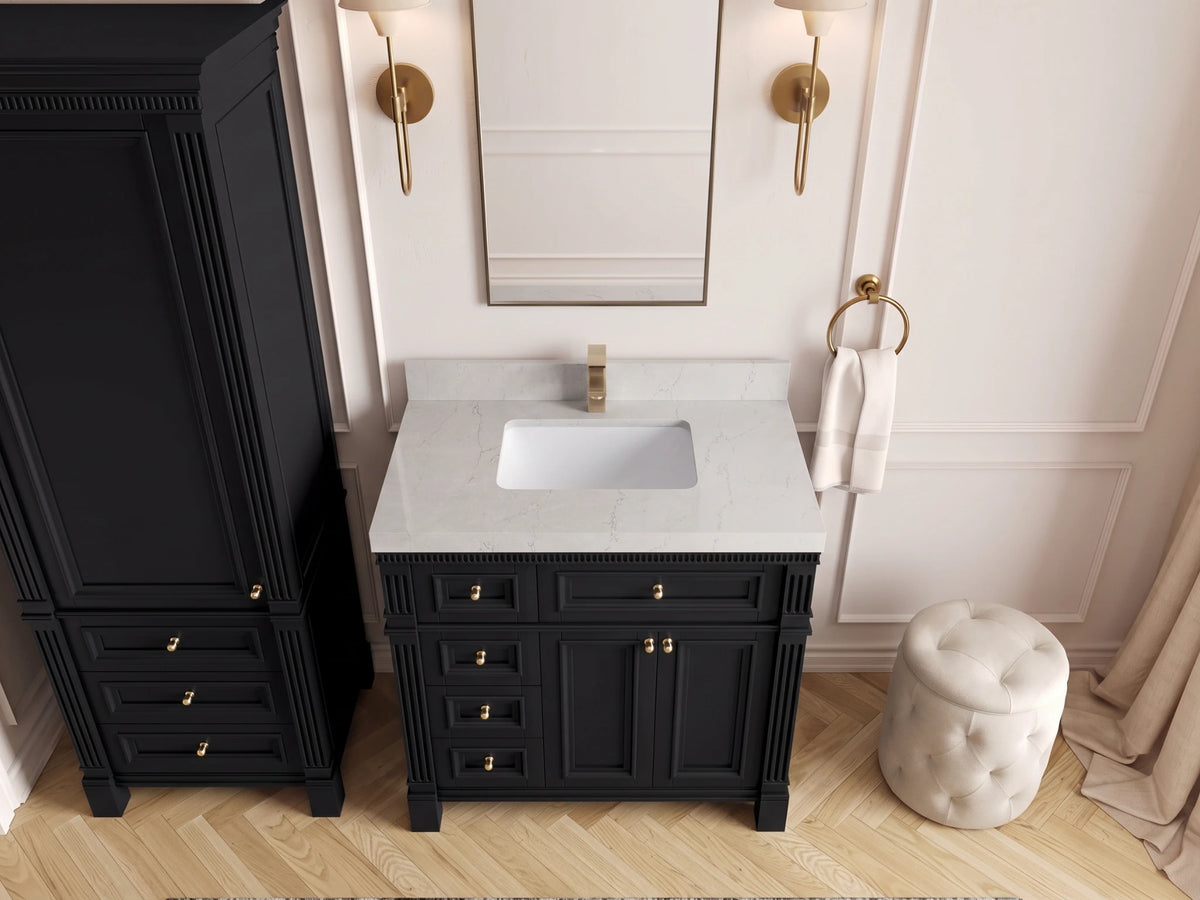Paris 36 in. W x 22 in. D Center Sink Bathroom Vanity
