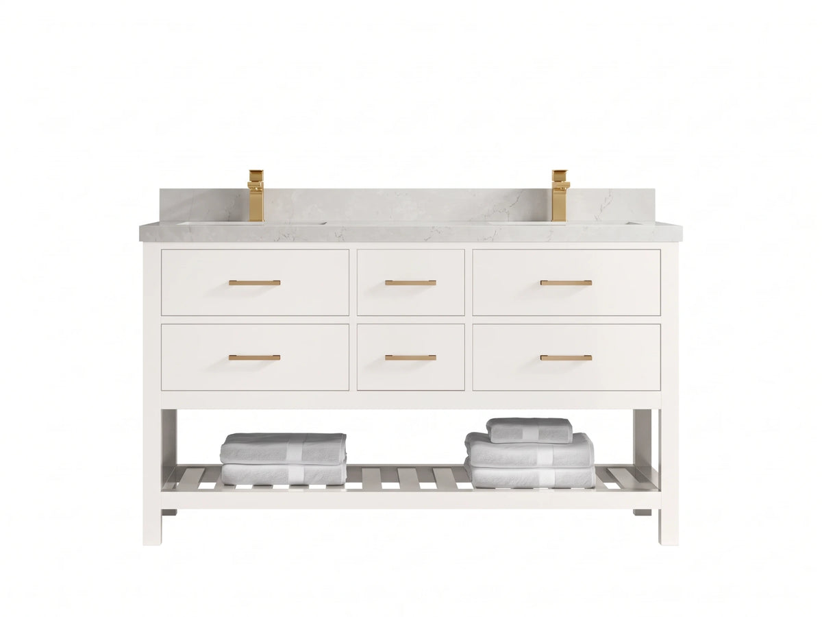 Parker 60 in. W x 22 in. D Double Sink Bathroom Vanity