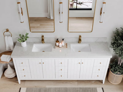 Atlanta 84 in. W x 22 in. D Double Sink Bathroom Vanity