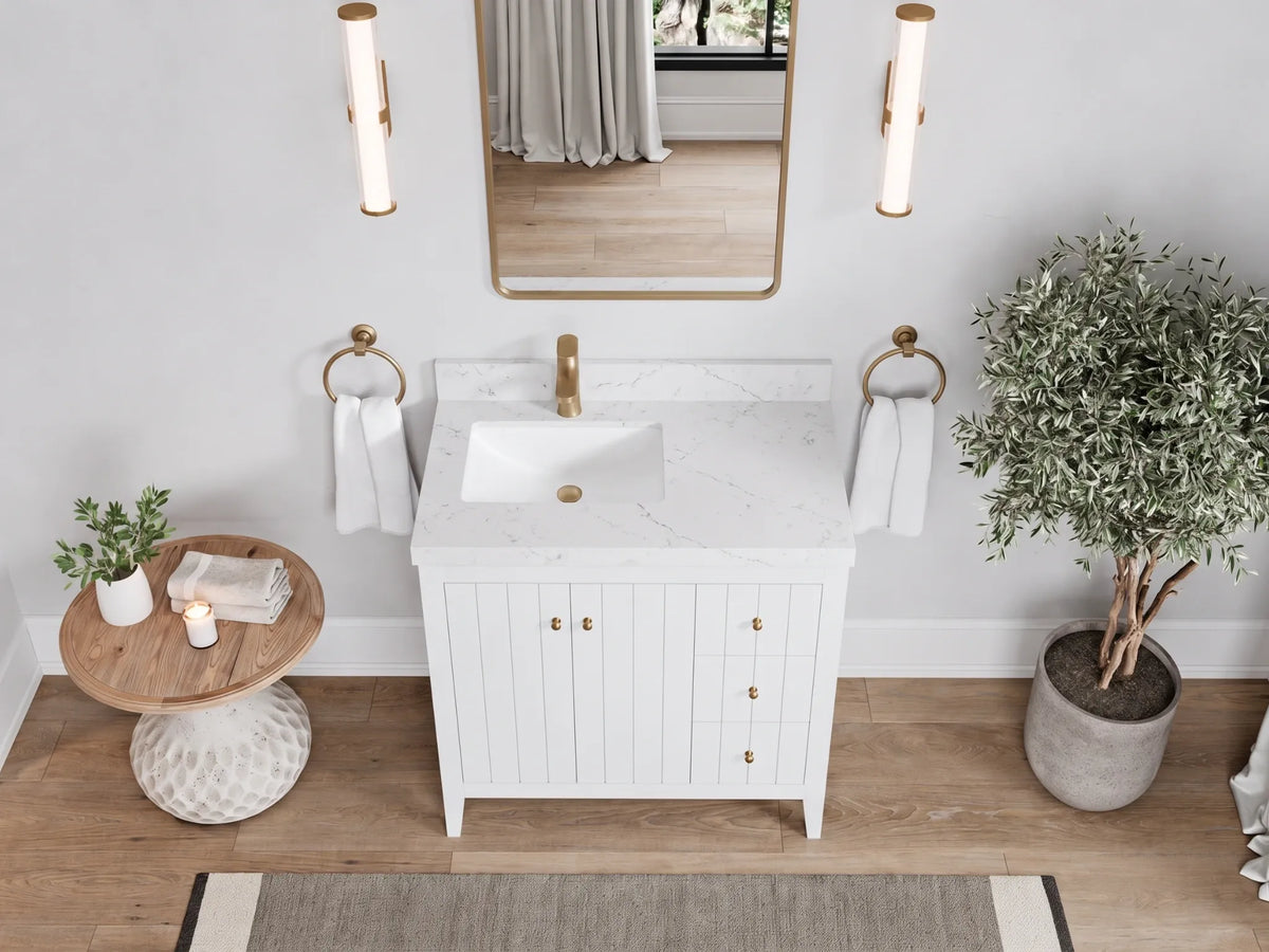 Atlanta 36 in. W x 22 in. D Left Offset Sink Bathroom Vanity