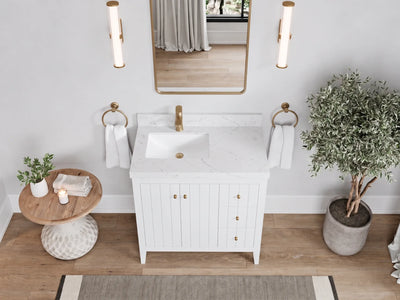 Atlanta 36 in. W x 22 in. D Left Offset Sink Bathroom Vanity