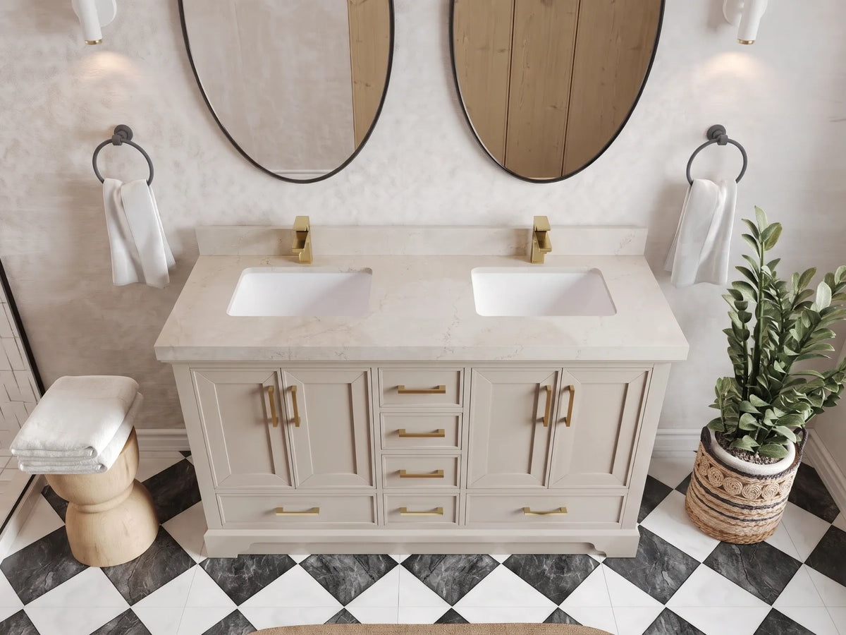 Charlotte 60 in. W x 22 in. D Double Sink Bathroom Vanity