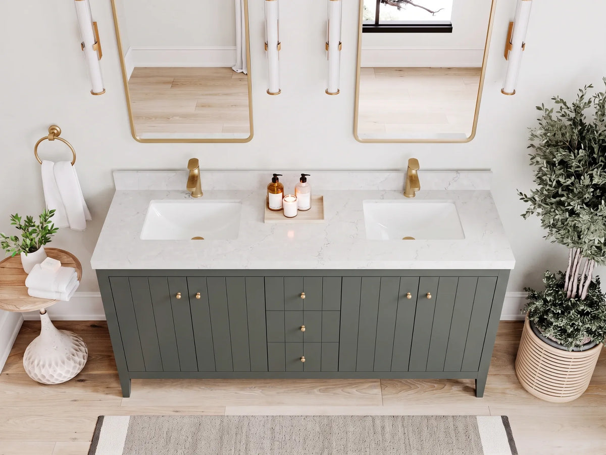 Atlanta 72 in. W x 22 in. D Double Sink Bathroom Vanity
