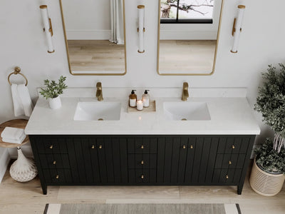 Atlanta 84 in. W x 22 in. D Double Sink Bathroom Vanity