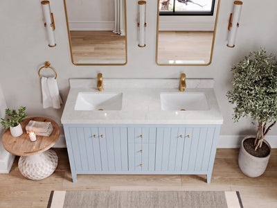 Atlanta 60 in. W x 22 in. D Double Sink Bathroom Vanity