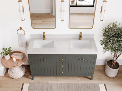 Atlanta 60 in. W x 22 in. D Double Sink Bathroom Vanity