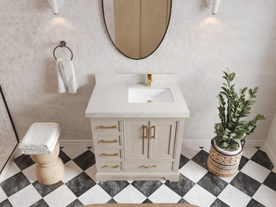 Charlotte 36 in. W x 22 in. D Right Offset Sink Bathroom Vanity