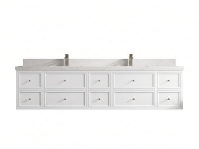 Roswell Floating 84 in. W x 22 in. D Double Sink Bathroom Vanity