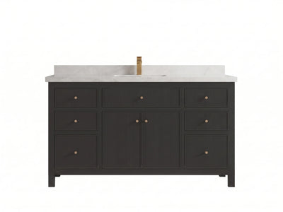 Sonoma 60 in W x 22 in D Free Standing Reeded Single Sink Bathroom Vanity
