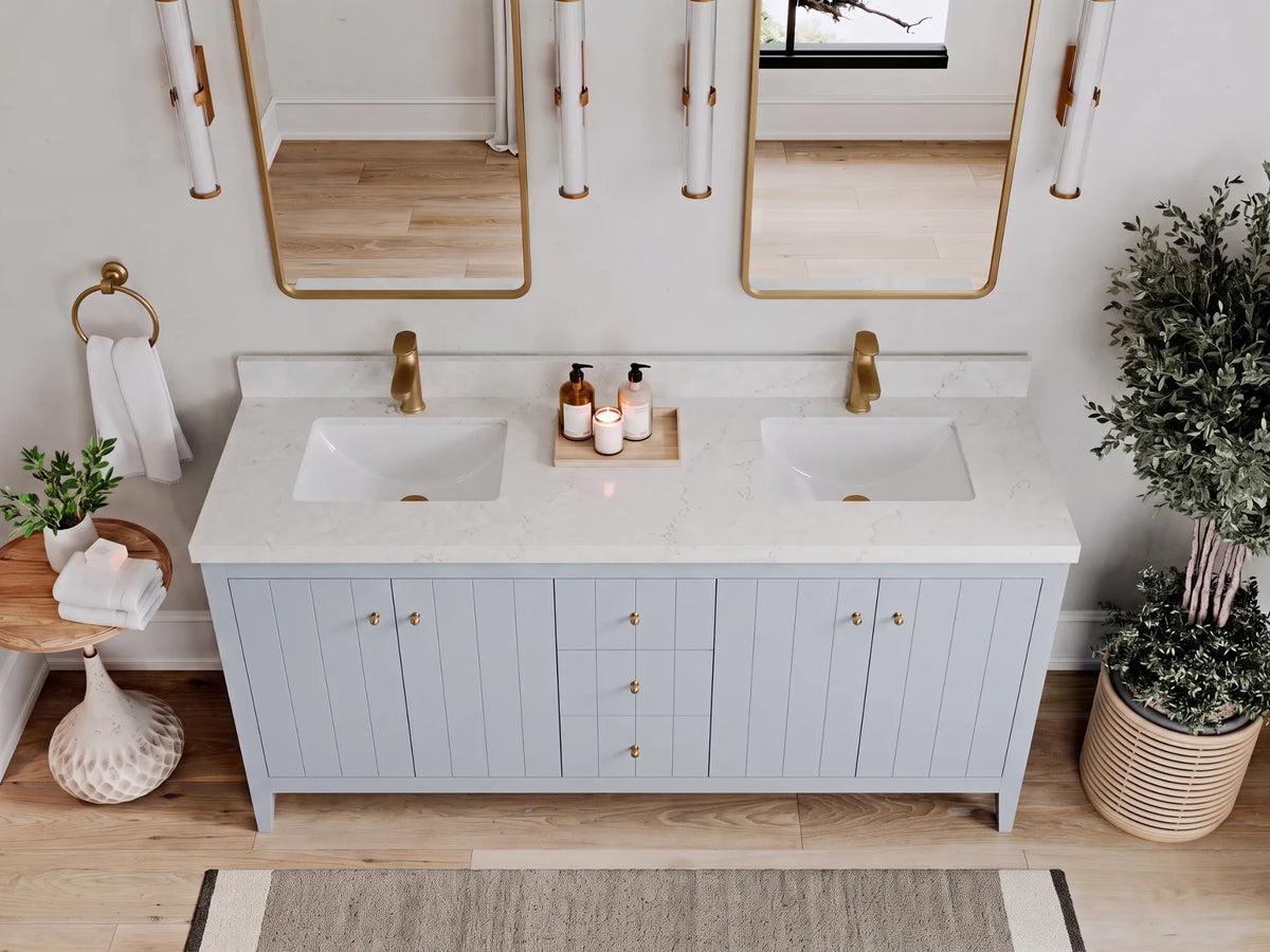 Atlanta 72 in. W x 22 in. D Double Sink Bathroom Vanity
