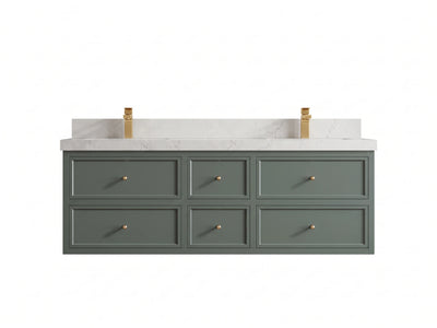 Roswell Floating 60 in. W x 22 in. D Double Sink Bathroom Vanity
