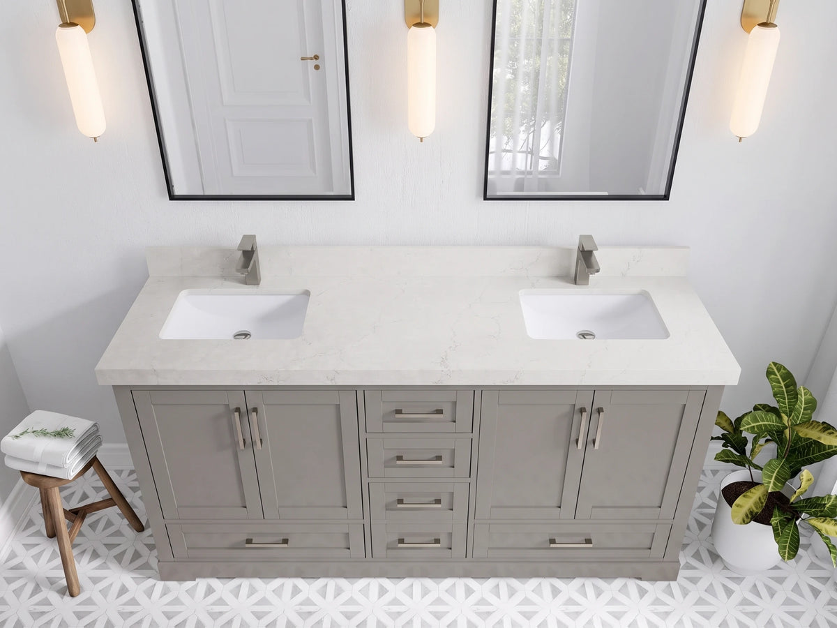 Boston 72 in. W x 22 in. D Double Sink Bathroom Vanity