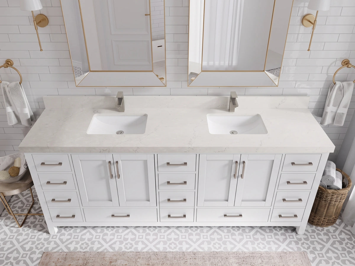 Malibu 84 in. W x 22 in. D Double Sink Bathroom Vanity