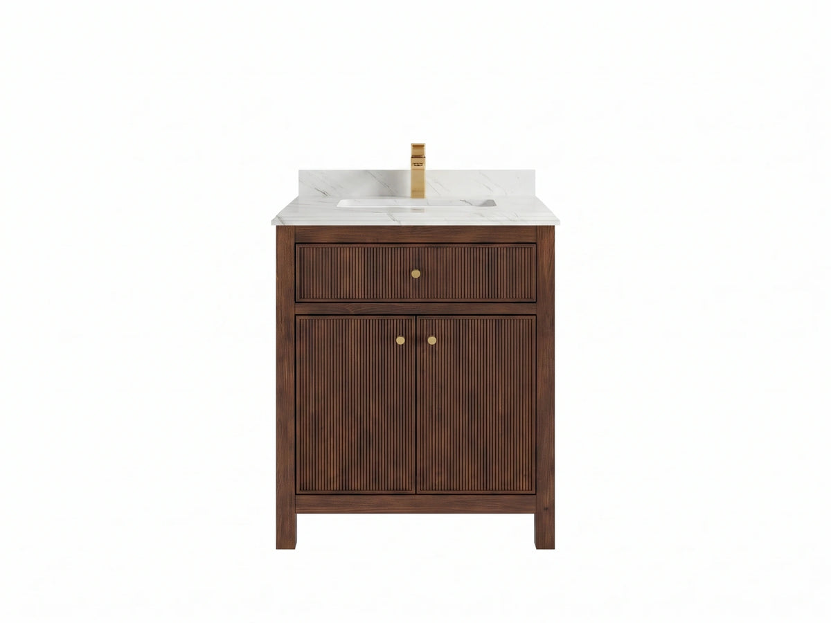 Sonoma Teak Wood 30 in. W x 22 in. D Single Sink Bathroom Vanity