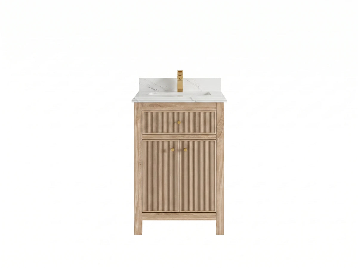 Sonoma Teak Wood 24 in. W x 22 in. D Single Sink Bathroom Vanity