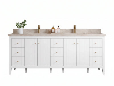 Atlanta 84 in. W x 22 in. D Double Sink Bathroom Vanity