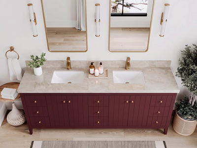 Atlanta 84 in. W x 22 in. D Double Sink Bathroom Vanity