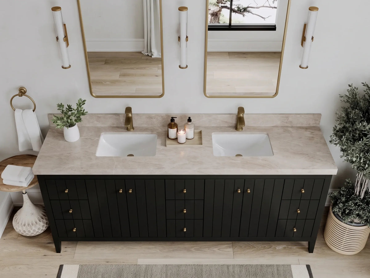 Atlanta 84 in. W x 22 in. D Double Sink Bathroom Vanity