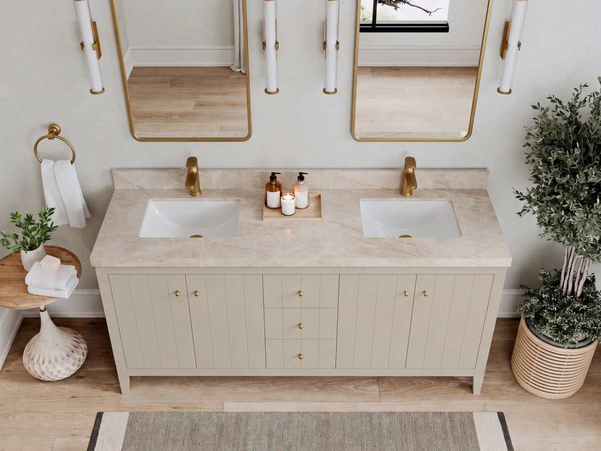 Atlanta 72 in. W x 22 in. D Double Sink Bathroom Vanity