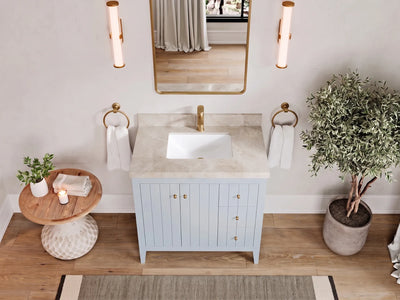 Atlanta 36 in. W x 22 in. D Center Sink Modern Bathroom Vanity