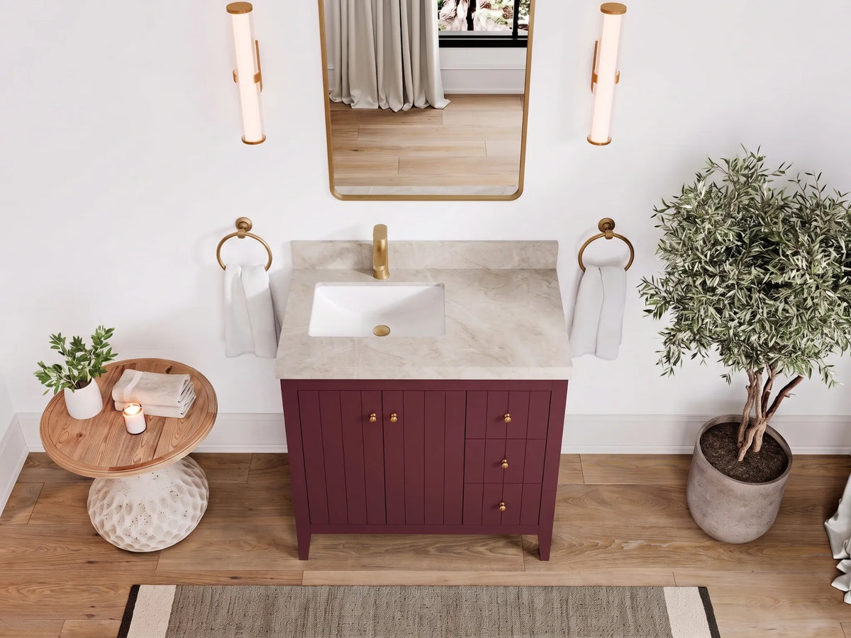 Atlanta 36 in. W x 22 in. D Left Offset Sink Bathroom Vanity