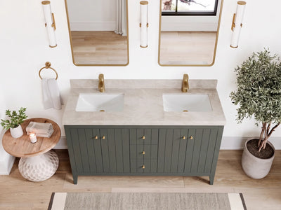 Atlanta 60 in. W x 22 in. D Double Sink Bathroom Vanity