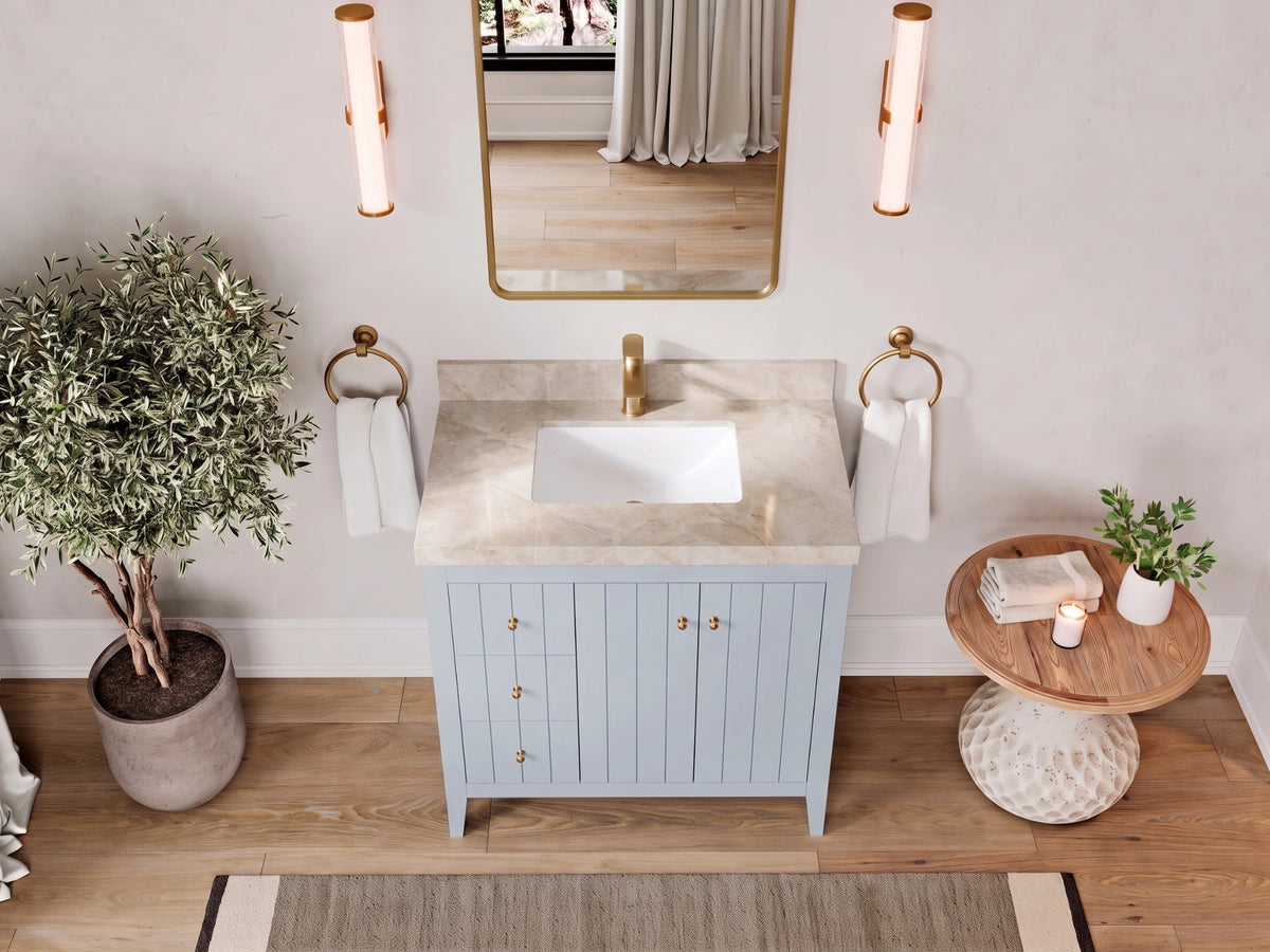 Atlanta 36 in. W x 22 in. D Center Sink Bathroom Vanity for Modern Elegant Bathrooms