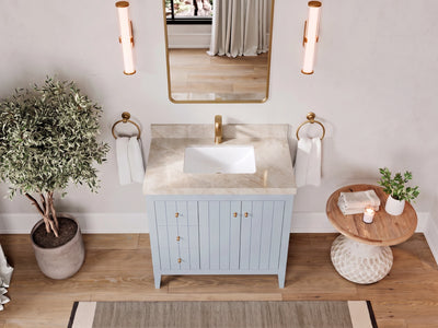 Atlanta 36 in. W x 22 in. D Center Sink Bathroom Vanity for Modern Elegant Bathrooms