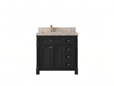 Paris 36 in. W x 22 in. D Left Offset Sink Bathroom Vanity