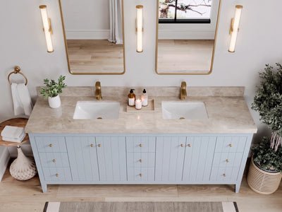 Atlanta 84 in. W x 22 in. D Double Sink Bathroom Vanity