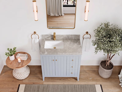 Atlanta 36 in. W x 22 in. D Left Offset Sink Bathroom Vanity