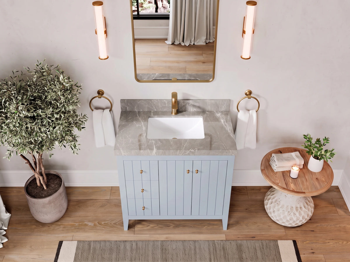 Atlanta 36 in. W x 22 in. D Center Sink Bathroom Vanity for Modern Elegant Bathrooms