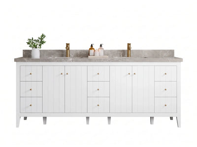 Atlanta 84 in. W x 22 in. D Double Sink Bathroom Vanity