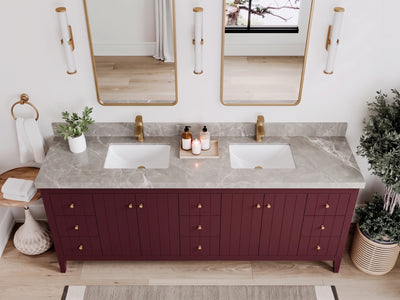 Atlanta 84 in. W x 22 in. D Double Sink Bathroom Vanity