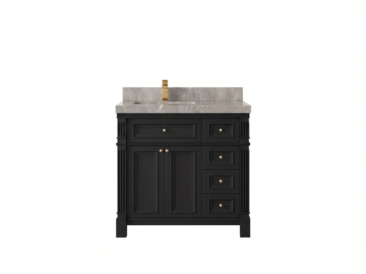 Paris 36 in. W x 22 in. D Left Offset Sink Bathroom Vanity