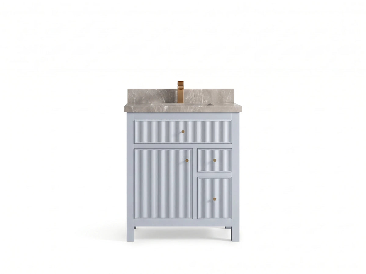 Sonoma 30 in W x 22 in D Reeded Free Standing Single Sink Bathroom Vanity