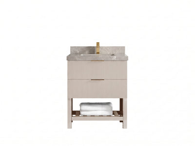 Catalina 30 in W x 22 in D Free Standing Reeded Single Sink Bathroom Vanity