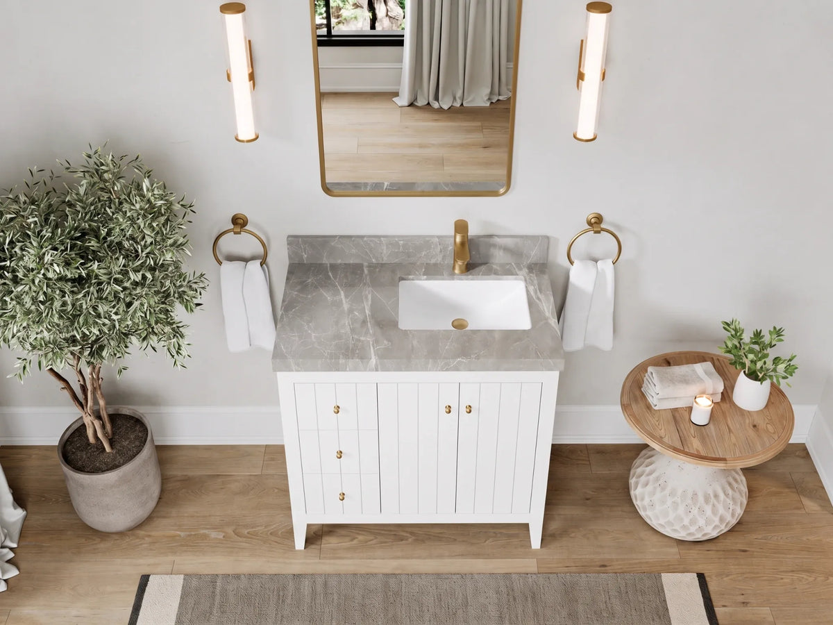 Atlanta 36 in. W x 22 in. D Right Offset Sink Bathroom Vanity