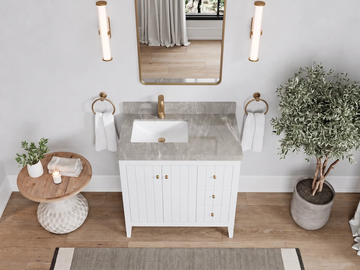 Atlanta 36 in. W x 22 in. D Left Offset Sink Bathroom Vanity