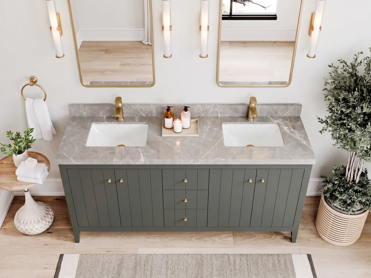 Atlanta 72 in. W x 22 in. D Double Sink Bathroom Vanity