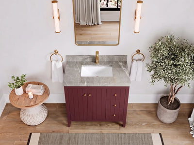 Atlanta 36 in. W x 22 in. D Center Sink Modern Bathroom Vanity